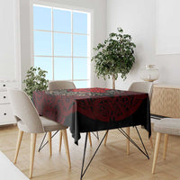 Yggdrasil Tablecloth with Red Norse Dragon and Runes Viking Heritage Tribute - Wonder Print Shop
