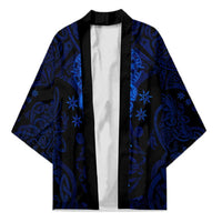 Vikings Skull Kimono with Horned Helmet, Blue Axes and Runes Norse Warrior Tribute - Wonder Print Shop