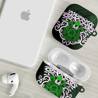 Vegvisir AirPods Case with Green Dragons and Norse Knots Viking Protection Tribute - Wonder Print Shop