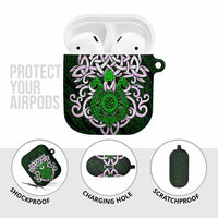 Vegvisir AirPods Case with Green Dragons and Norse Knots Viking Protection Tribute - Wonder Print Shop