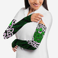 Vegvisir Arm Sleeves with Green Dragons and Norse Knots Viking Protection Tribute - Wonder Print Shop