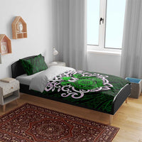 Vegvisir Bedding Set with Green Dragons and Norse Knots Viking Protection Tribute - Wonder Print Shop
