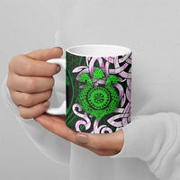 Vegvisir Ceramic Mug with Green Dragons and Norse Knots Viking Protection Tribute - Wonder Print Shop