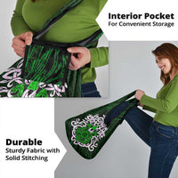 Vegvisir Grocery Bag with Green Dragons and Norse Knots Viking Protection Tribute - Wonder Print Shop