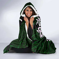 Vegvisir Hooded Blanket with Green Dragons and Norse Knots Viking Protection Tribute - Wonder Print Shop