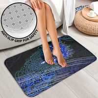 Fenrir Bathroom Set with Blue Wolf, Runes and Ragnarok End of Gods Tribute - Wonder Print Shop