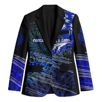 Fenrir Blazer with Blue Wolf, Runes and Ragnarok End of Gods Tribute - Wonder Print Shop