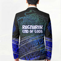 Fenrir Blazer with Blue Wolf, Runes and Ragnarok End of Gods Tribute - Wonder Print Shop