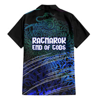 Fenrir Family Matching Mermaid Dress and Hawaiian Shirt with Blue Wolf, Runes and Ragnarok End of Gods Tribute - Wonder Print Shop