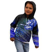 Fenrir Kid Hoodie with Blue Wolf, Runes and Ragnarok End of Gods Tribute - Wonder Print Shop