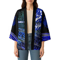 Fenrir Kimono with Blue Wolf, Runes and Ragnarok End of Gods Tribute - Wonder Print Shop