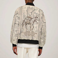 Zora Neale Hurston Bomber Jacket Rustic Wood Engraved Style Illustration Joyful Portrait with Book and Map Donkey - Wonder Print Shop