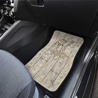 Zora Neale Hurston Car Mats Rustic Wood Engraved Style Illustration Joyful Portrait with Book and Map Donkey - Wonder Print Shop
