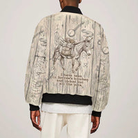 Zora Neale Hurston Sleeve Zip Bomber Jacket Rustic Wood Engraved Style Illustration Joyful Portrait with Book and Map Donkey - Wonder Print Shop
