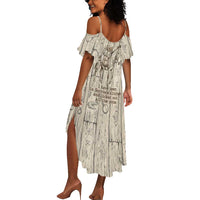 Zora Neale Hurston Summer Maxi Dress Rustic Wood Engraved Style Illustration Joyful Portrait with Book and Map Donkey - Wonder Print Shop