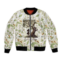 Zora Neale Hurston Bomber Jacket Floral Illustration Featuring Janie’s Dream from Their Eyes Were Watching God - Wonder Print Shop