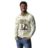 Zora Neale Hurston Long Sleeve Polo Shirt Floral Illustration Featuring Janie’s Dream from Their Eyes Were Watching God - Wonder Print Shop