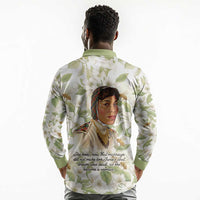 Zora Neale Hurston Long Sleeve Polo Shirt Floral Illustration Featuring Janie’s Dream from Their Eyes Were Watching God - Wonder Print Shop