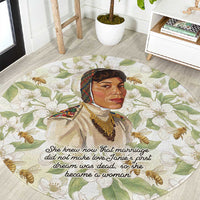 Zora Neale Hurston Round Carpet Floral Illustration Featuring Janie’s Dream from Their Eyes Were Watching God - Wonder Print Shop