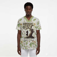 Zora Neale Hurston Scrub Top Floral Illustration Featuring Janie’s Dream from Their Eyes Were Watching God - Wonder Print Shop