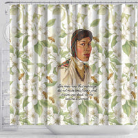 Zora Neale Hurston Shower Curtain Floral Illustration Featuring Janie’s Dream from Their Eyes Were Watching God - Wonder Print Shop