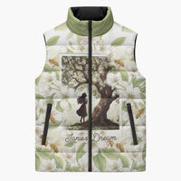 Zora Neale Hurston Sleeveless Puffer Jacket Floral Illustration Featuring Janie’s Dream from Their Eyes Were Watching God - Wonder Print Shop