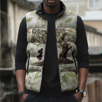 Zora Neale Hurston Sleeveless Puffer Jacket Floral Illustration Featuring Janie’s Dream from Their Eyes Were Watching God - Wonder Print Shop