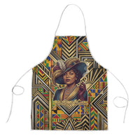 Zora Neale Hurston Apron Bold Kente and Art Deco Pattern - I Am Not Tragically Colored - Wonder Print Shop