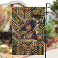 Zora Neale Hurston Garden Flag Bold Kente and Art Deco Pattern - I Am Not Tragically Colored - Wonder Print Shop
