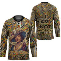 Zora Neale Hurston Hockey Jersey Bold Kente and Art Deco Pattern - I Am Not Tragically Colored - Wonder Print Shop