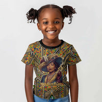 Zora Neale Hurston Kid T shirt Bold Kente and Art Deco Pattern - I Am Not Tragically Colored - Wonder Print Shop