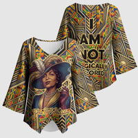 Zora Neale Hurston Kimono Sleeve Blouse Bold Kente and Art Deco Pattern - I Am Not Tragically Colored - Wonder Print Shop