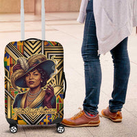 Zora Neale Hurston Luggage Cover Bold Kente and Art Deco Pattern - I Am Not Tragically Colored - Wonder Print Shop