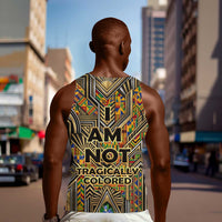 Zora Neale Hurston Men Tank Top Bold Kente and Art Deco Pattern - I Am Not Tragically Colored - Wonder Print Shop