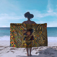 Zora Neale Hurston Sarong Bold Kente and Art Deco Pattern - I Am Not Tragically Colored - Wonder Print Shop