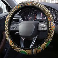 Zora Neale Hurston Steering Wheel Cover Bold Kente and Art Deco Pattern - I Am Not Tragically Colored - Wonder Print Shop