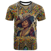 Zora Neale Hurston T shirt Bold Kente and Art Deco Pattern - I Am Not Tragically Colored - Wonder Print Shop