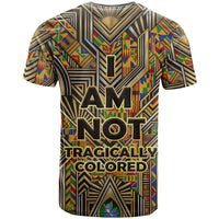 Zora Neale Hurston T shirt Bold Kente and Art Deco Pattern - I Am Not Tragically Colored - Wonder Print Shop