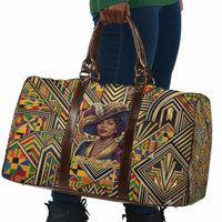 Zora Neale Hurston Travel Bag Bold Kente and Art Deco Pattern - I Am Not Tragically Colored - Wonder Print Shop