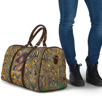 Zora Neale Hurston Travel Bag Bold Kente and Art Deco Pattern - I Am Not Tragically Colored - Wonder Print Shop