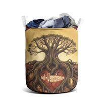 Léopold Sédar Senghor Laundry Basket Sacred Baobab Tree Design African Roots and Symbols Theme Negritude Movement - Wonder Print Shop