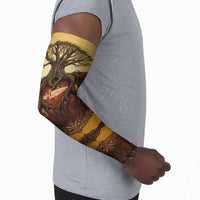 Léopold Sédar Senghor Arm Sleeves Sacred Baobab Tree Design African Roots and Symbols Theme Negritude Movement - Wonder Print Shop