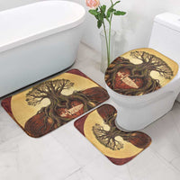 Léopold Sédar Senghor Bathroom Set Sacred Baobab Tree Design African Roots and Symbols Theme Negritude Movement - Wonder Print Shop