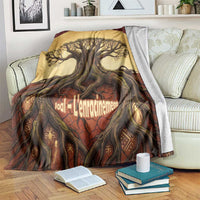 Léopold Sédar Senghor Blanket Sacred Baobab Tree Design African Roots and Symbols Theme Negritude Movement - Wonder Print Shop