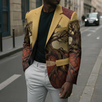 Léopold Sédar Senghor Blazer Sacred Baobab Tree Design African Roots and Symbols Theme Negritude Movement - Wonder Print Shop