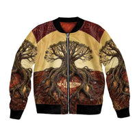 Léopold Sédar Senghor Bomber Jacket Sacred Baobab Tree Design African Roots and Symbols Theme Negritude Movement - Wonder Print Shop