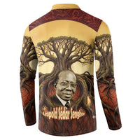 Léopold Sédar Senghor Button Sweatshirt Sacred Baobab Tree Design African Roots and Symbols Theme Negritude Movement