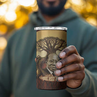 Léopold Sédar Senghor 4 in 1 Can Cooler Tumbler Sacred Baobab Tree Design African Roots and Symbols Theme Negritude Movement - Wonder Print Shop
