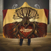 Léopold Sédar Senghor Hooded Blanket Sacred Baobab Tree Design African Roots and Symbols Theme Negritude Movement - Wonder Print Shop