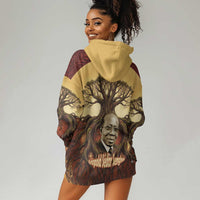 Léopold Sédar Senghor Hoodie Dress Sacred Baobab Tree Design African Roots and Symbols Theme Negritude Movement - Wonder Print Shop